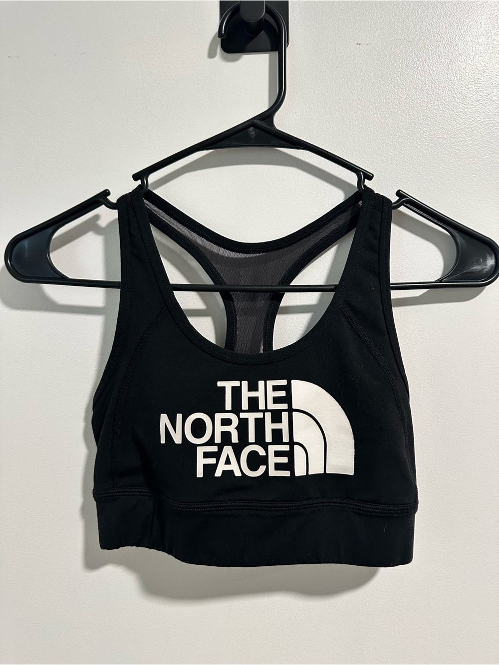 The North Face Black Sports Bra with White Logo